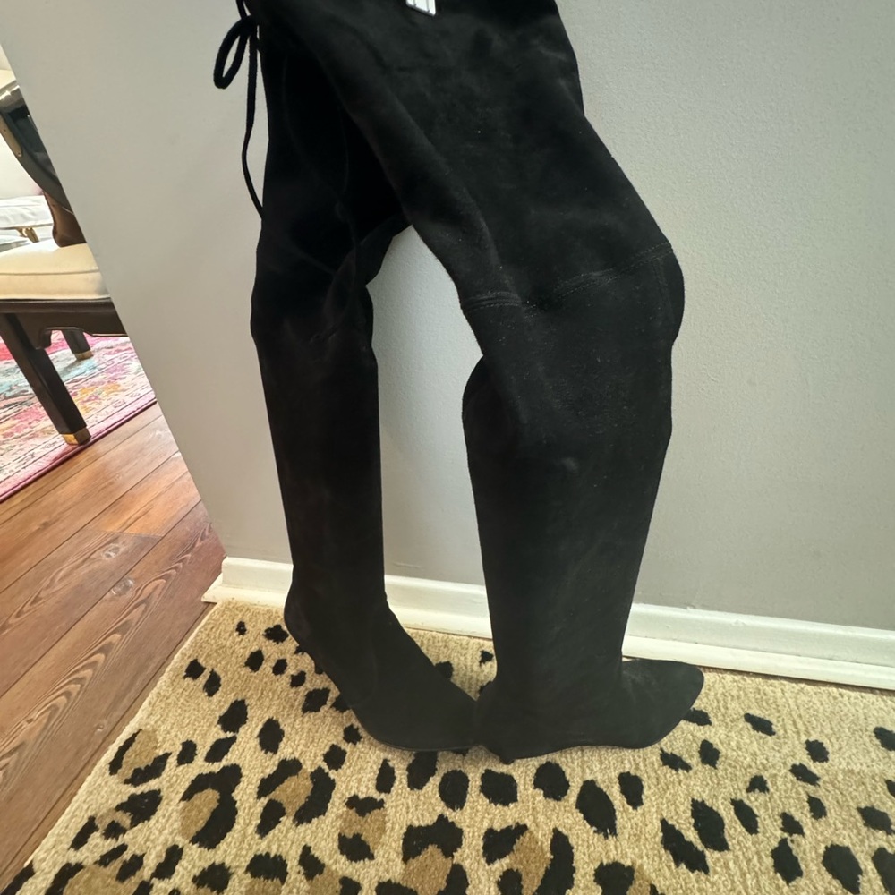Stuart Weitzman suede over the knee lace up boot-made in SPAIN